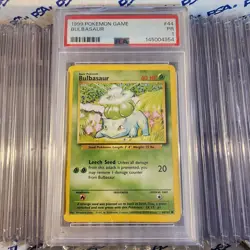 1999 POKEMON BASE SET 44/102 BULBASAUR PSA 1 Poor - Image 1