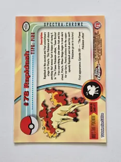 Rapidash Spectra #78 Pokemon Topps Chrome Series 1 Holo - EX / Near Mint - Image 2