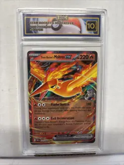 2025 Pokemon Team Rocket’s Moltres Ex #31 HGC 10 Gold Label (sb6) - Image 1