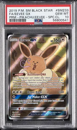 2019 POKEMON SM BLACK STAR PROMO #SM233 FULL ART/EEVEE GX PSA 10 - Image 1