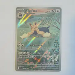 Pokemon Stoutland Illustration Rare Holo SV11W: White Flare 156/086 2025 - Image 1