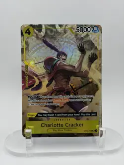 One Piece Charlotte Cracker Alt Art OP03-108 SR - Pillars of Strength NM ENGLISH - Image 1