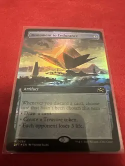 Monument to Endurance MTG Extended Art Foil Aetherdrift Rare Card - Image 1