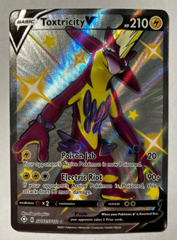 Toxtricity V SV112/SV122 Full Art Shiny Holo Rare Shining Fates Pokemon Card NM - Image 1