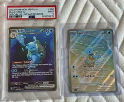 (2) Pokemon 151 Card lot Blastoise EX SIR 200 PSA 9 and Squirte 170/165 IR HOT🔥 - Image 1