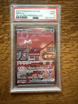 Pokemon Mew ex 053 Sv: Scarlet & Violet Promo Cards Holo PSA MINT 9! - Image 1