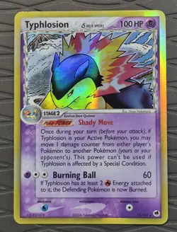 Typhlosion Delta Species 12/101 Pokemon Dragon Frontiers Holo Pokemon Card MP - Image 2