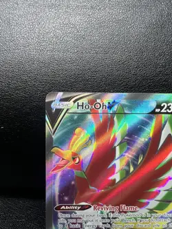 Pokemon TCG Ho-Oh v Silver Tempest Holo Ultra Rare Card 187/195 - Image 3