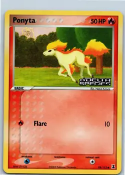 Pokemon Card - Ponyta Delta Species 78/113 Reverse Holo Stamped - Image 1