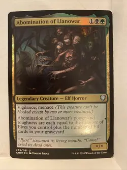 1X Abomination of Llanowar - Commander Legends - FOIL NM/EX MTG CARD Pack Fresh - Image 1