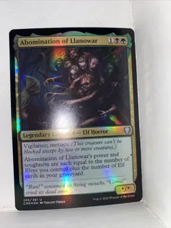 1X Abomination of Llanowar - Commander Legends - FOIL NM/EX MTG CARD Pack Fresh - Image 2