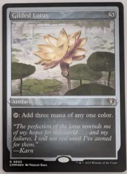 Gilded Lotus Etched Foil x1 Commander Masters MTG Magic the Gathering LP/NM - Image 1