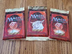 MAGIC THE GATHERING Lot of Three (3) 4TH EDITION Factory Sealed Booster Packs - Image 1