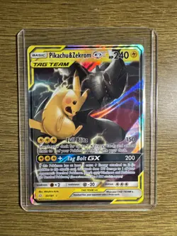 Pokemon Pikachu & Zekrom GX Tag Team 33/181 Sm-Team Up NM Condition - Image 1