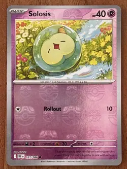 Pokemon TCG Solosis MASTER BALL Pattern 037/086 Black Bolt NM Card - Image 1