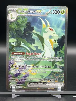 Pokemon Serperior ex 164/086 Holo Special Illustration Rare Sv: Black Bolt NM - Image 1
