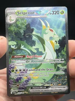 Pokemon Serperior ex 164/086 Holo Special Illustration Rare Sv: Black Bolt NM - Image 3