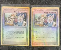 2x Lot Pokemon ITALIAN TV Reporter EX Dragon Reverse Holo #88 - Image 1