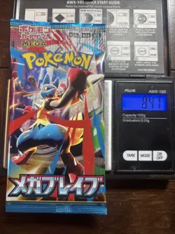 Heavy 8.47g Pokemon Sealed Mega Brave Japanese Booster Pack - Image 1