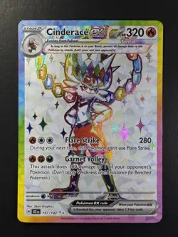 Pokemon: Cinderace EX Ultra Rare Full Art Holo 157/142 Stellar Crown - Image 1