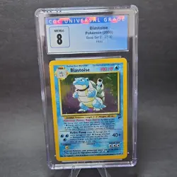 Pokemon TCG Base Set 2 Blastoise 2/130 Holo Rare 2000 CGC 8 Graded Card - Image 1