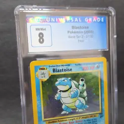 Pokemon TCG Base Set 2 Blastoise 2/130 Holo Rare 2000 CGC 8 Graded Card - Image 2