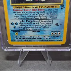 Pokemon TCG Base Set 2 Blastoise 2/130 Holo Rare 2000 CGC 8 Graded Card - Image 4