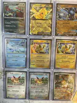 (92) Card Lot - Pokemon TCG - Pikachu Eevee Jolteon Glaceon Lucario Holo🔥🔥🔥 - Image 3
