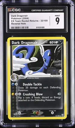 CGC 9 Dark Dragonair EX Team Rocket Returns 32/109 Reverse Holo Stamped Pokemon - Image 1