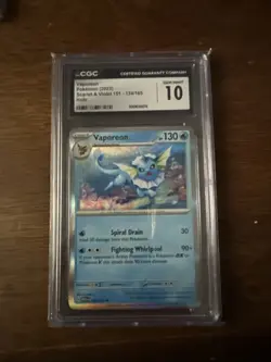 2025 Pokemon TCG Vaporeon Black Star Promo CGC 10/Rockets Mewtwo Ex CGC 9.5 - Image 1