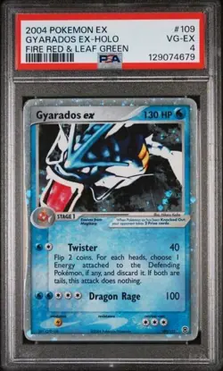 PSA 4 2004 POKEMON EX FIRE RED & LEAF GREEN #109 GYARADOS EX-HOLO - Image 1