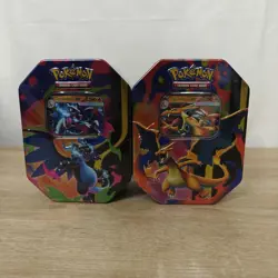 Mega Charizard X and Y Tins Sealed 2026 Set of 2 Pokemon TCG Phantasmal Flames - Image 5