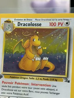 French Pokemon Dragonite Holo Rare 1st Edition 4/62 Fossil - Image 2