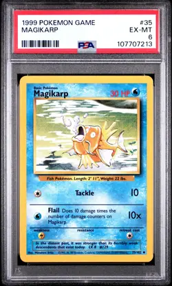 Magikarp 1999 Pokemon Game #35 PSA 6 NEW SLAB - Image 1