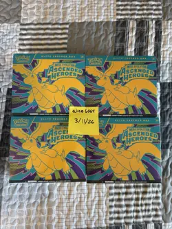 4x Pokemon TCG Mega Evolution Ascended Heroes Elite Trainer Box ETB ⚡ SEALED ⚡ - Image 1