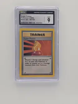 Super Potion 90/102 – 1999 Pokemon Base Set Trainer – CGC 9 Mint WOTC Vintage - Image 1