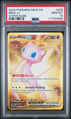 2023 POKEMON MEW EN-151 HYPER RARE #205 MEW EX PSA 10 - Image 1