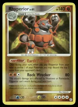 Pokemon Tcg Rhyperior [Reverse Holo] #12 Pokemon Diamond & Pearl LP - Image 1