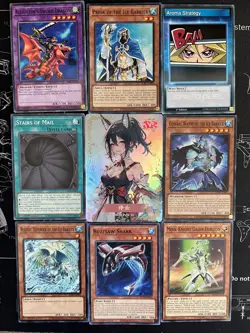 Rare Sexy Anime Waifu Card and 8 YuGiOh cards - Image 1