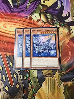 3X Blue-Eyes Jet Dragon SDWD-EN006 Common 1st Edition NM Yugioh - Image 1
