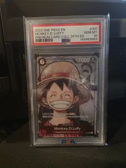 One Piece Monkey D Luffy P-001 25th Anniversary Promo PSA 10 English - Image 1