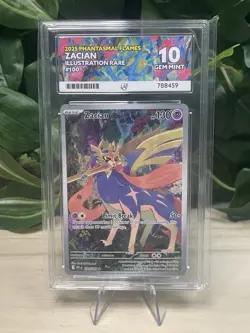 ACE 10 Zacian 100/094 Illustration Rare Phantasmal Flames Pokemon Card - Image 1