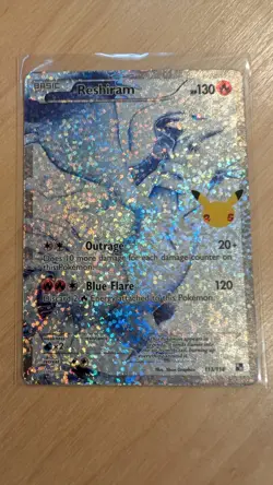 Reshiram 113/114 Celebrations Full Art Ultra Rare Pokemon Card - NM - Image 2