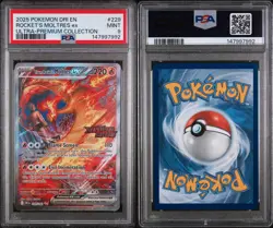 Pokemon TCG Team Rockets Moltres EX Card #229 PSA 9 Mint Promo With Stamp - Image 3