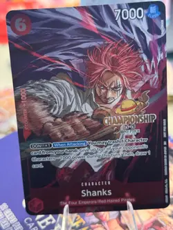Shanks P-083 Championship Tournament Promo CS One Piece Card English - Image 1