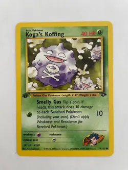 Koga's Koffing 79/132 1st Edition Gym Challenge Pokemon Card NM Near Mint - Image 1