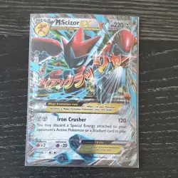 M Scizor EX 77/122 Breakpoint Ultra Rare Full Art Holo Card Pokemon TCG 2016 - Image 1