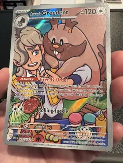 Arven's Greedent 205/182 Full Art NM/M Destined Rivals Pokemon Card - Image 2