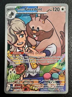 Arven's Greedent 205/182 Full Art NM/M Destined Rivals Pokemon Card - Image 3