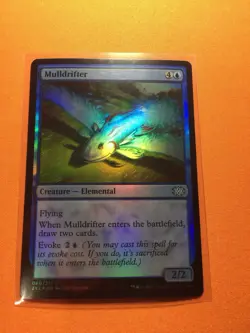 MTG Magic The Gathering Mulldrifter LP Foil 2X2 Blue Elemental Card Draw - Image 1